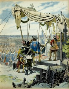 Franciaország története: La Rochelle székhelye 1627-1628-ban. Richelieu bíboros alkotó: Maurice Leloir