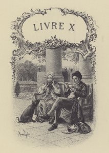 Illusztráció Jean-Jacques Rousseau vallomásai X. könyvéhez (metszet) alkotó: Maurice Leloir