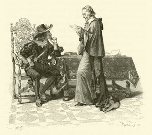 Illusztráció a három testőrhöz (metszet) alkotó: Maurice Leloir