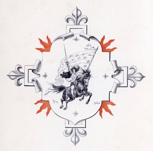 Illusztráció a három testőrhöz (metszet) alkotó: Maurice Leloir