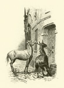 Illusztráció a három testőrhöz (metszet) alkotó: Maurice Leloir