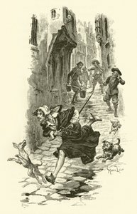 Illusztráció a három testőrhöz (metszet) alkotó: Maurice Leloir