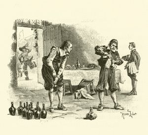 Illusztráció a három testőrhöz (metszet) alkotó: Maurice Leloir
