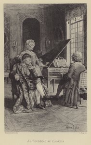 Jean-Jacques Rousseau csembalón (mélynyomás) alkotó: Maurice Leloir
