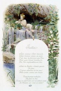 Július „A hónap dala”, Jérôme Doucet, illusztráció - Maurice Leloir, szerk. Reims 1904. L. Michaud alkotó: Maurice Leloir