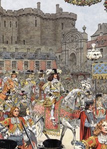 XIV. Lajos belépett Párizsba, Le Roi-Soleil néven (Soleil király vagy Nagy Lajos alkotó: Maurice Leloir