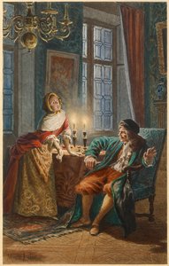 Moliere és Madeleine Bejart (illusztráció) alkotó: Maurice Leloir
