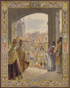 XIV. Lajos király többségének kikiáltása, Sainte-Chapelle érkezése