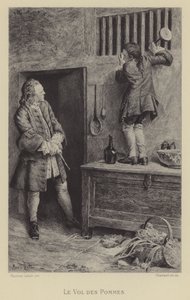 Az alma ellopása (mélynyomás) alkotó: Maurice Leloir