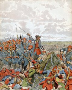 A spanyol örökösödési háború. A denaini csata, július 24 alkotó: Maurice Leloir