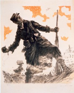Az első világháború francia propagandaplakátja a hajasok napja. 1915. december 25. és 26., kocsma. 1915