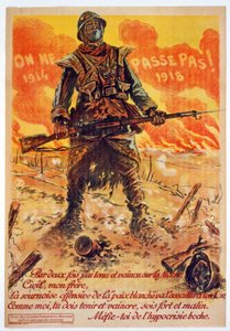 On ne passe pas, 1914-1918, nyomtatva Párizs, 1918 körül.