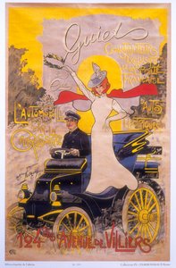 Autókarosszériát hirdető plakát, 1899 alkotó: Maurice Neumont