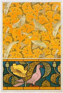 Tervek tapéta és ólomüveg, kocsma. 1897. alkotó: Maurice Pillard Verneuil