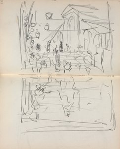 Olasz vázlatkönyv: (209. és 210. oldal) alkotó: Maurice Prendergast