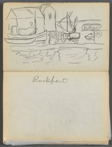 Vázlatkönyv- The Granite Shore Hotel, Rockport, 028. és 29. oldal: "Rockport"