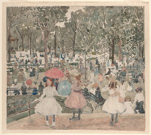 The Mall, Central Park alkotó: Maurice Prendergast