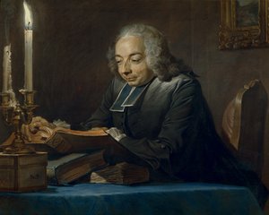 Jean-Jacques Huber abbé, 1742 (pasztell) alkotó: Maurice Quentin de La Tour