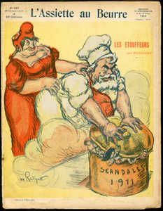 A „L’Assiette au Beurre”, 557. szám borítója, Színes szatirikus alkotó: Maurice Radiguet