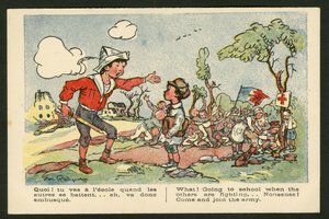 Képeslap, Szatirikus színekben alkotó: Maurice Radiguet