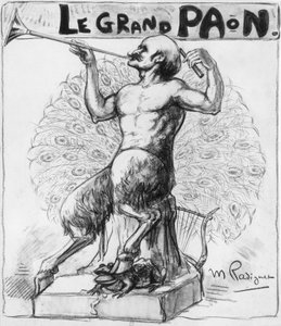 A nagy páva, Maurice Radiguet, Edmond Rostand (1868-1918) francia író rajzfilmje