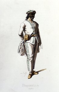 Brighella karaktere 1570-ben. Maurice Sand „” Maszkok és tréfák”” Párizs 19. század. (Maurice Sand George Sand fia volt). alkotó: Maurice Sand