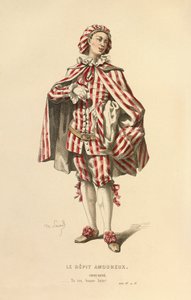 Gros - Rene szerepének jelmeze, 1868 körül (metszet) alkotó: Maurice Sand