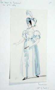 George Sand (1804-76) Herminie szerepét játssza a „La Soeur de Jocrisse” című darabban alkotó: Maurice Sand