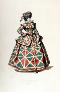 Harlekin jelmez és maszk 1855-ben, Harlekin női karaktere a commedia dell