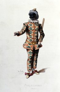 Harlekin 1671-ben. Maurice Sand „” Maszkok és Jesterek”” Párizs 19. század. (Maurice Sand George Sand fia volt).