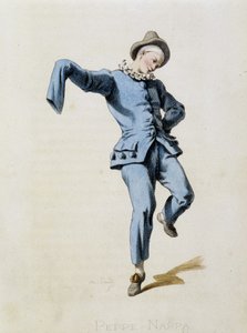 Peppe Nappa (Pierrot vagy Peppe-Nappa) a „Masques et bouffons”-ból (olasz vígjáték) rajzol, Maurice Sand szövege és rajzai, A. Manceau nyomatai, Georges Sand előszó, Párizs, Michel Lévy Frères alkotó: Maurice Sand