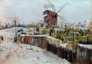 A Moulin de la Galette a hóban alkotó: Maurice Utrillo