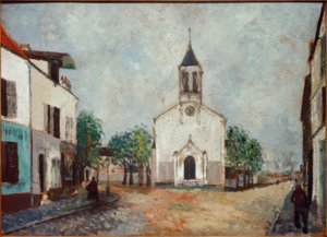 Templom Villanteuse-ban alkotó: Maurice Utrillo