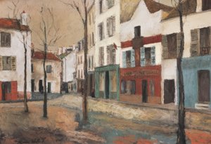 A Place du Tertre, 1910 körül alkotó: Maurice Utrillo