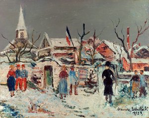 Hó alatt fekvő táj, Maixe alkotó: Maurice Utrillo