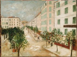Utca Corte-ban, Korzika/1913 alkotó: Maurice Utrillo