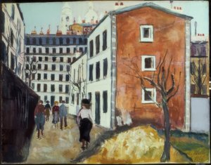 Utca Montmartre-ban alkotó: Maurice Utrillo
