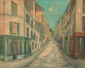 Utca Párizsban alkotó: Maurice Utrillo