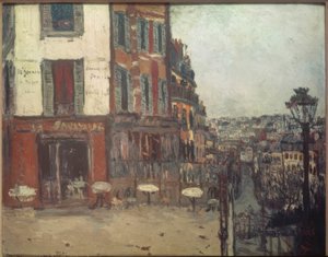 Terasz a Rue Muller utcában alkotó: Maurice Utrillo