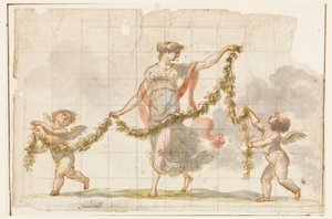 Rajz, falfestmény, 1820 körül