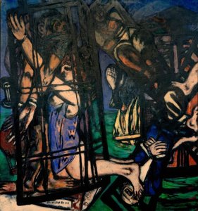 Léggömb szélmalommal. A malom alkotó: Max Beckmann