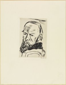 Dosztojevszkij portréja alkotó: Max Beckmann