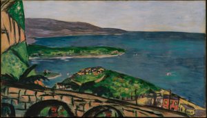 Kilátás Cap Martinra, kék alkotó: Max Beckmann