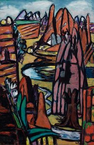 Boulder - Sziklás táj alkotó: Max Beckmann