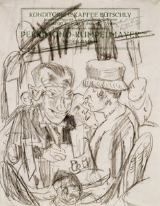 Cafe Life; Cafehausszene alkotó: Max Beckmann