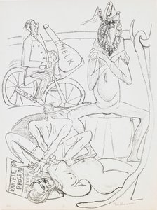 Cirkusz, 12-es lemez a „Nap és álom” portfólióból alkotó: Max Beckmann