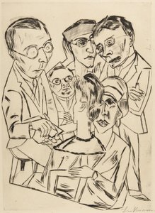 A rajzoló társaságban alkotó: Max Beckmann