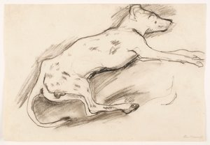 Fekete foltokkal rendelkező kutya alkotó: Max Beckmann