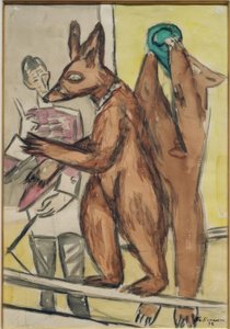 Kiképzett medvék alkotó: Max Beckmann