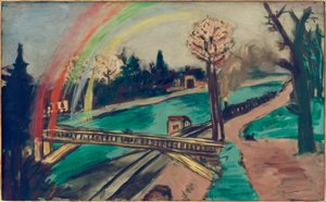 Vasúti táj szivárvány alkotó: Max Beckmann
